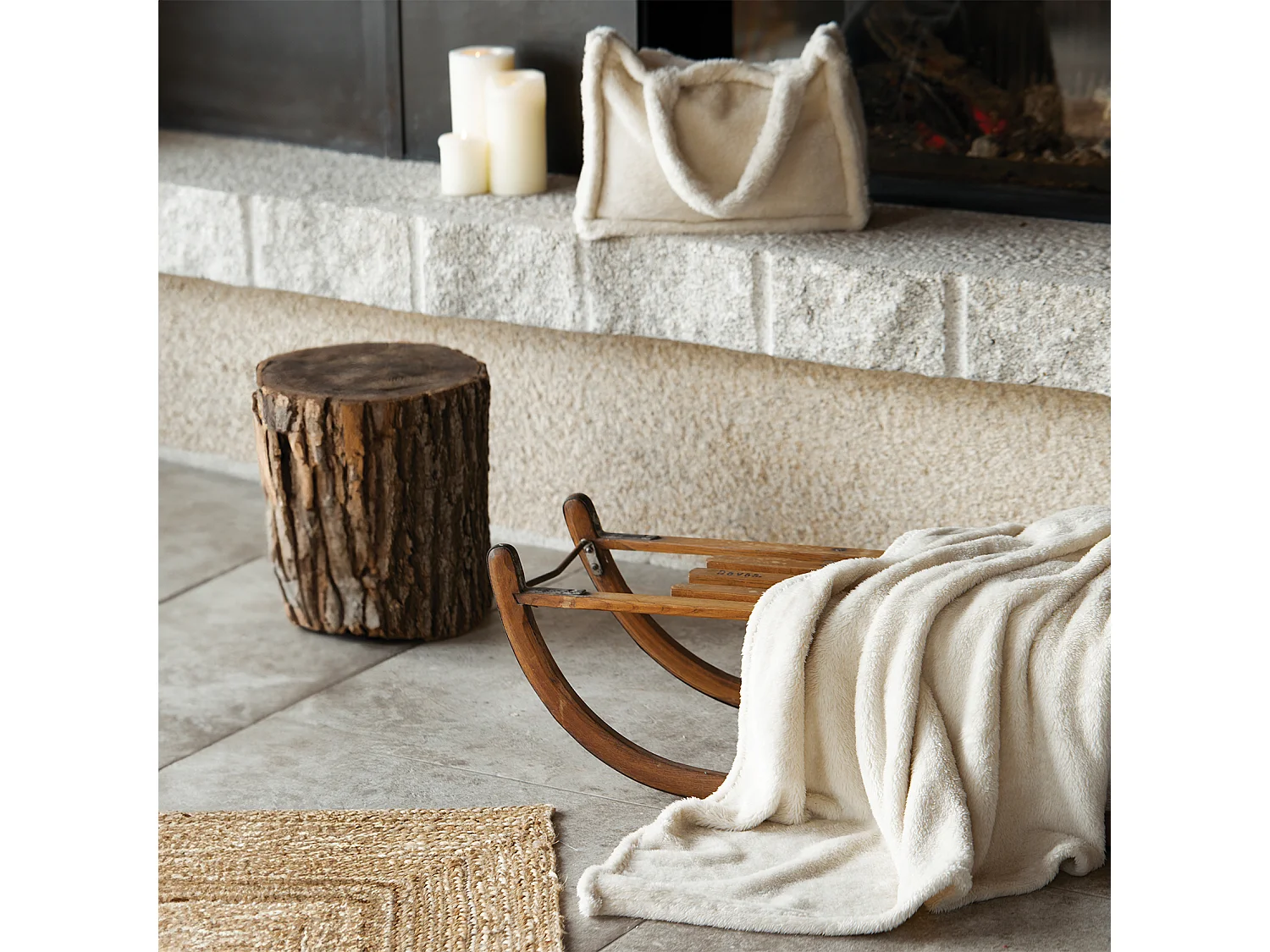 Bolso y Plaid de Piel Sintética 125 x 150 cm