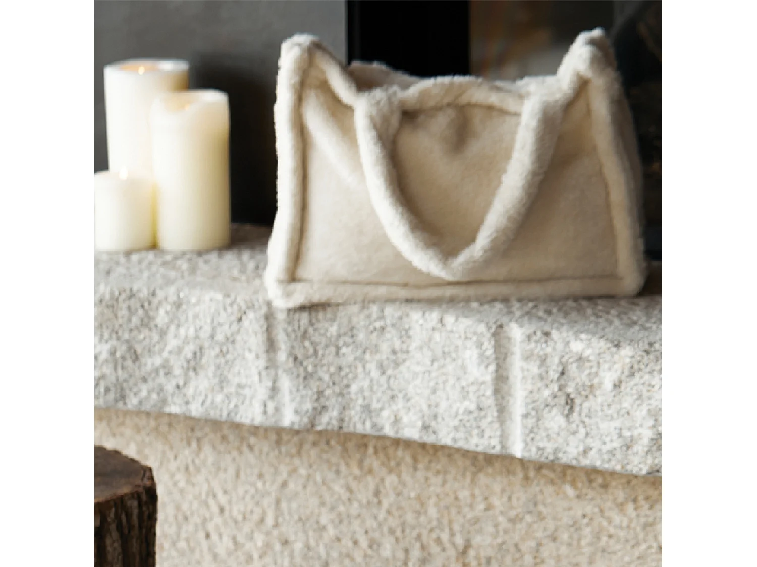 Bolso y Plaid de Piel Sintética 125 x 150 cm