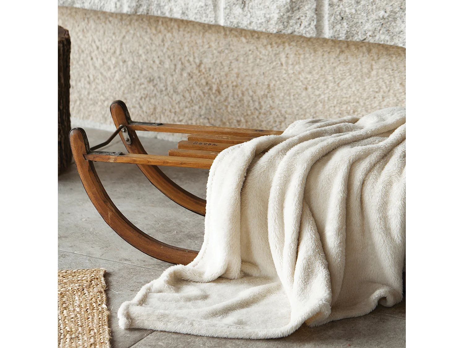 Bolso y Plaid de Piel Sintética 125 x 150 cm