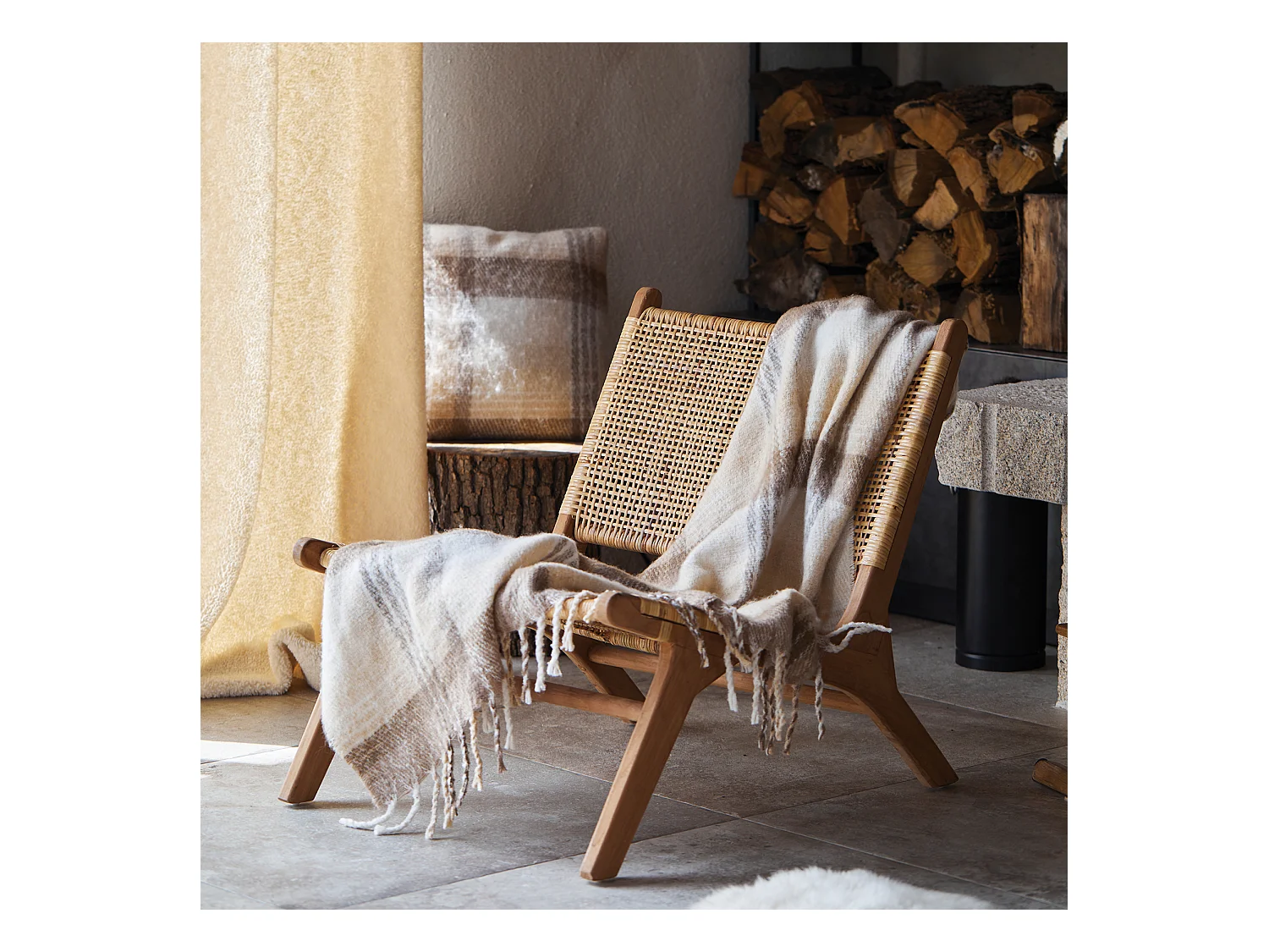 Plaid tartan Ecossais effet mohair