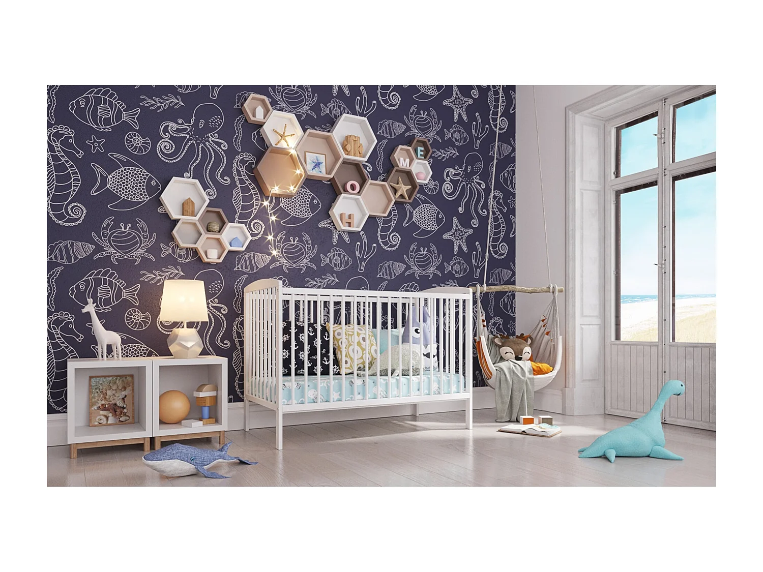 Mitwachsendes Babybett - 60x120 cm