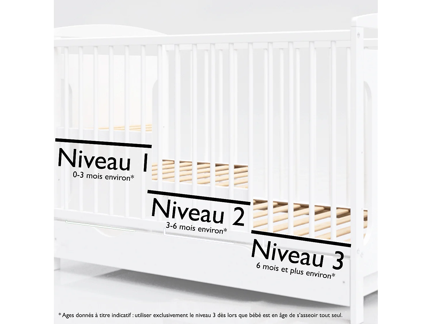 Cuna evolutiva - NINA - 120 x 60 cm