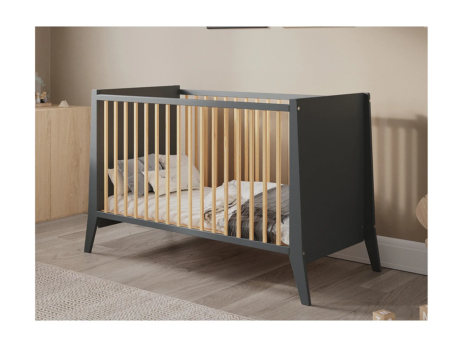 Mitwachsendes Babybett - 60x120 cm