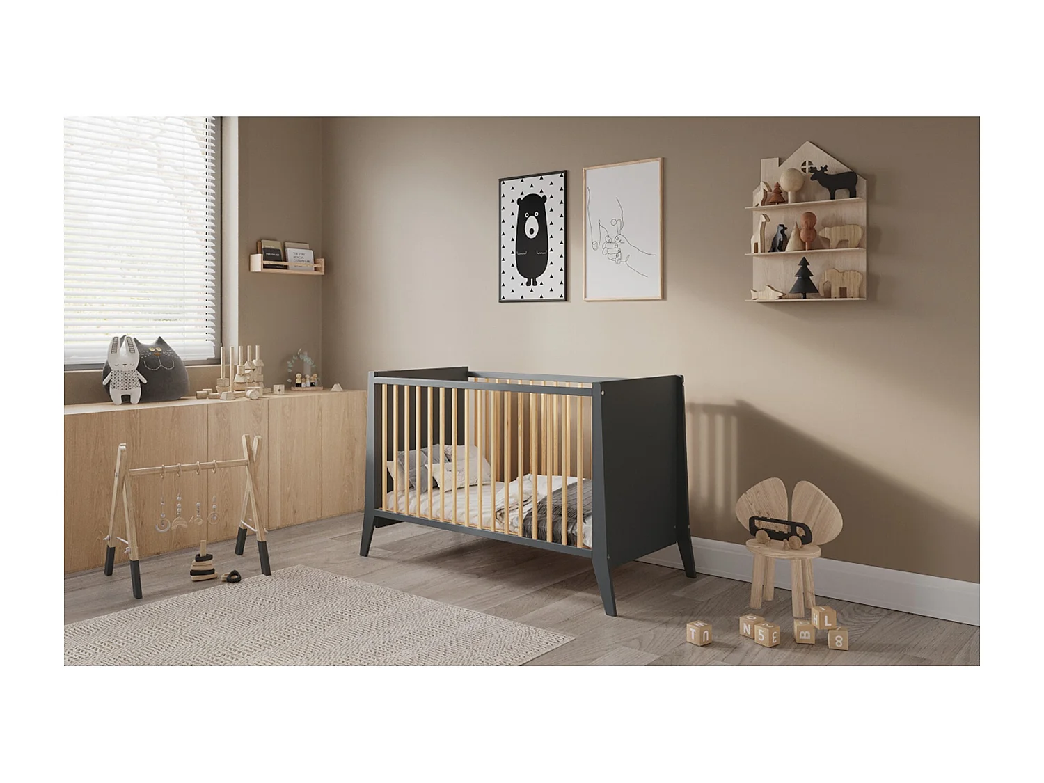 Mitwachsendes Babybett - 60x120 cm