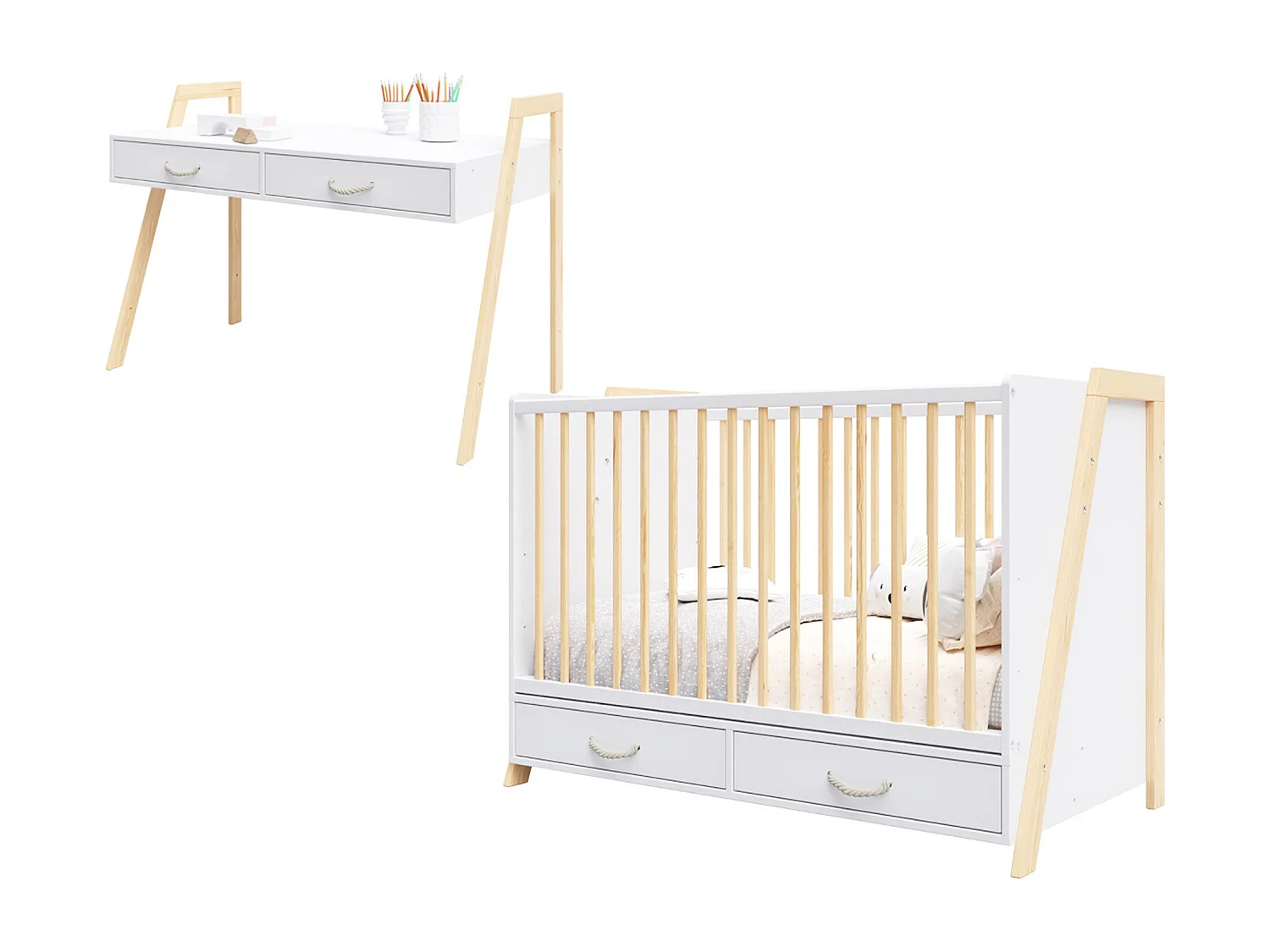 Culla evolutiva con cassetto - 120x60cm