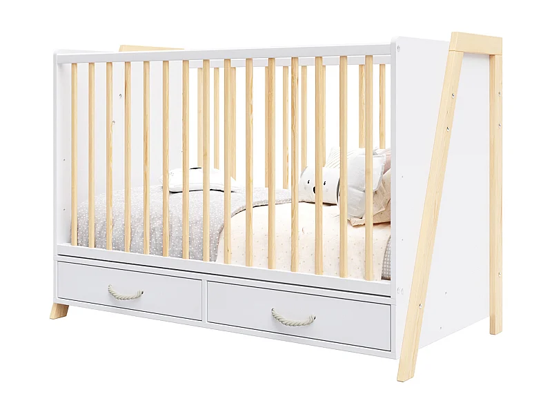 Mitwachsendes Babybett und Schreibtisch 2 in 1- 60x120 cm