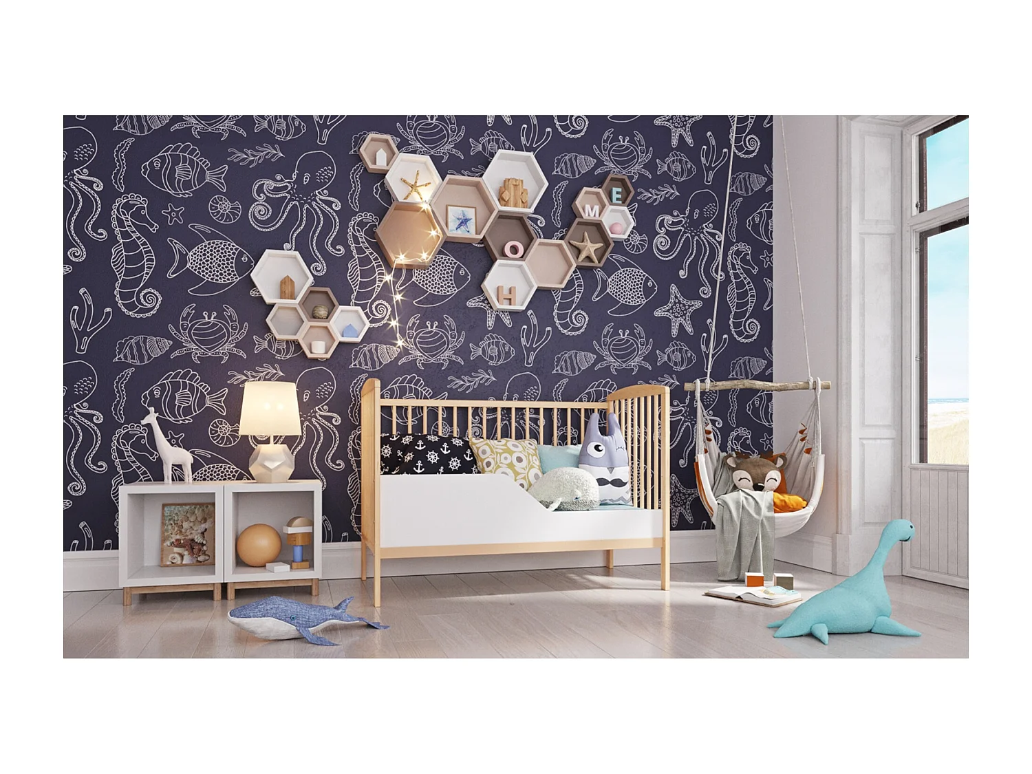 Mitwachsendes Babybett - 60x120 cm