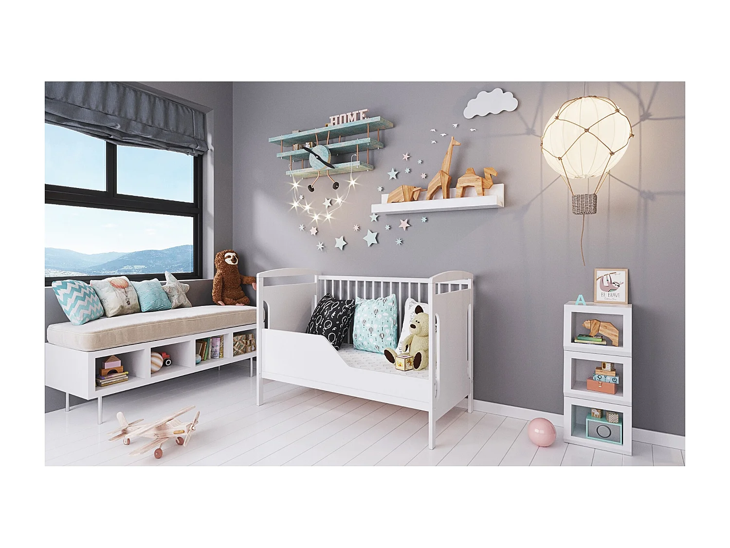 Cuna evolutiva - ELINOR - 120 x 60 cm