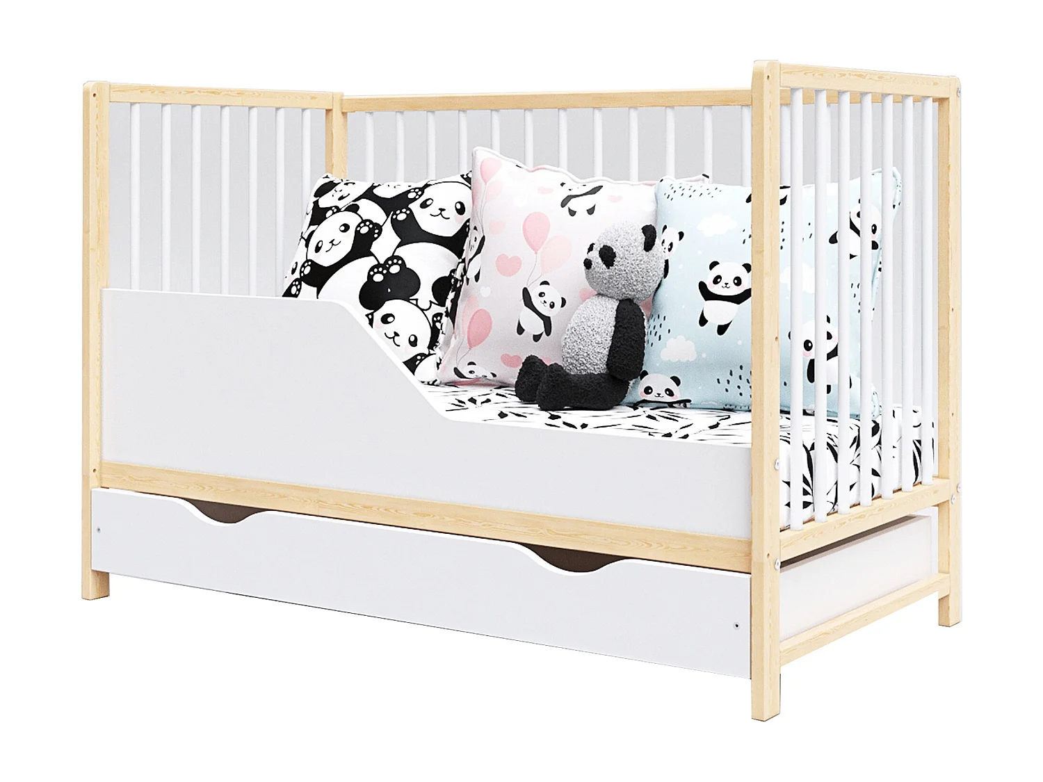 Cuna evolutiva con cajón - ANNA - 120 x 60 cm