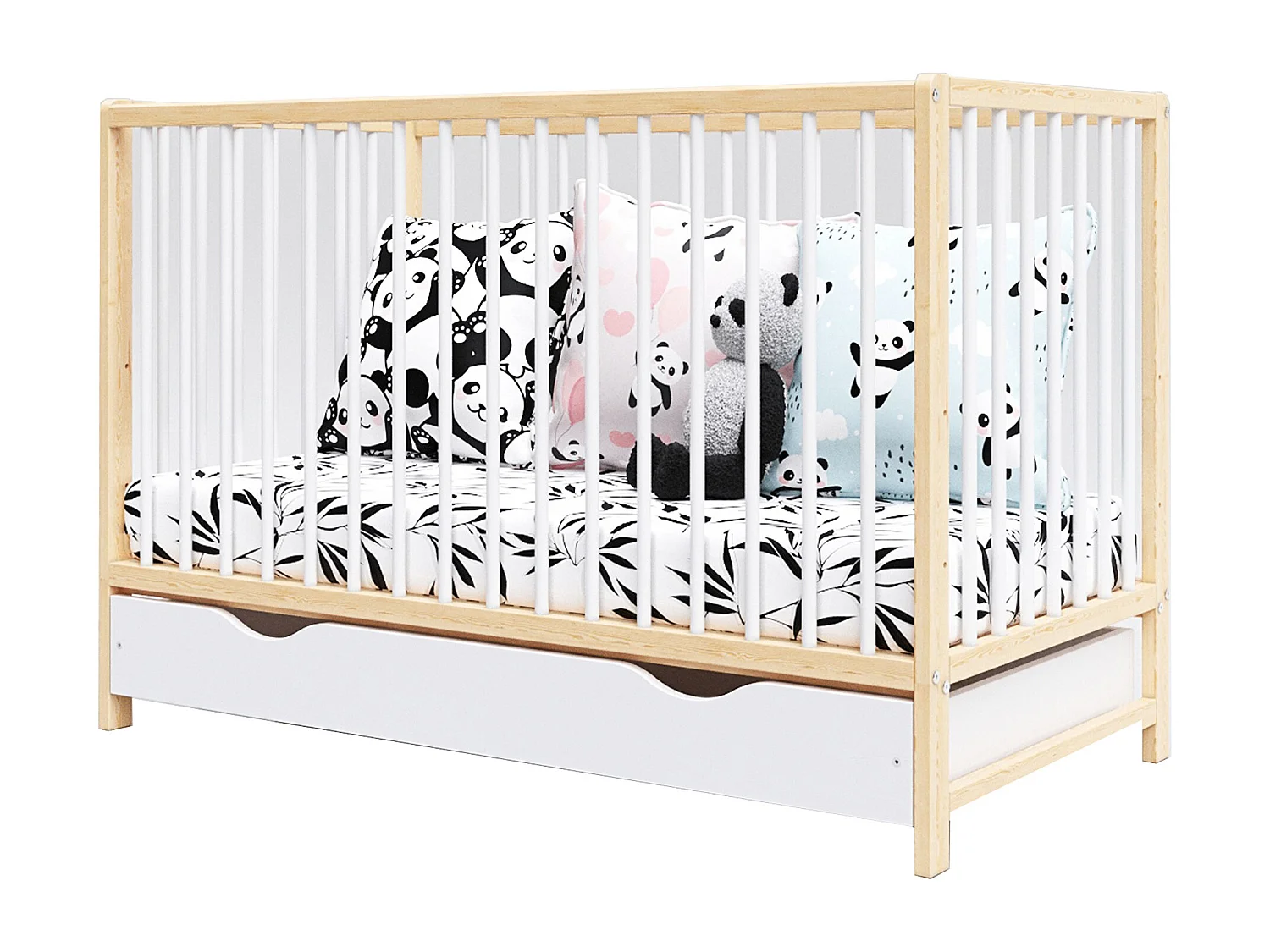 Cuna evolutiva con cajón - ANNA - 120 x 60 cm