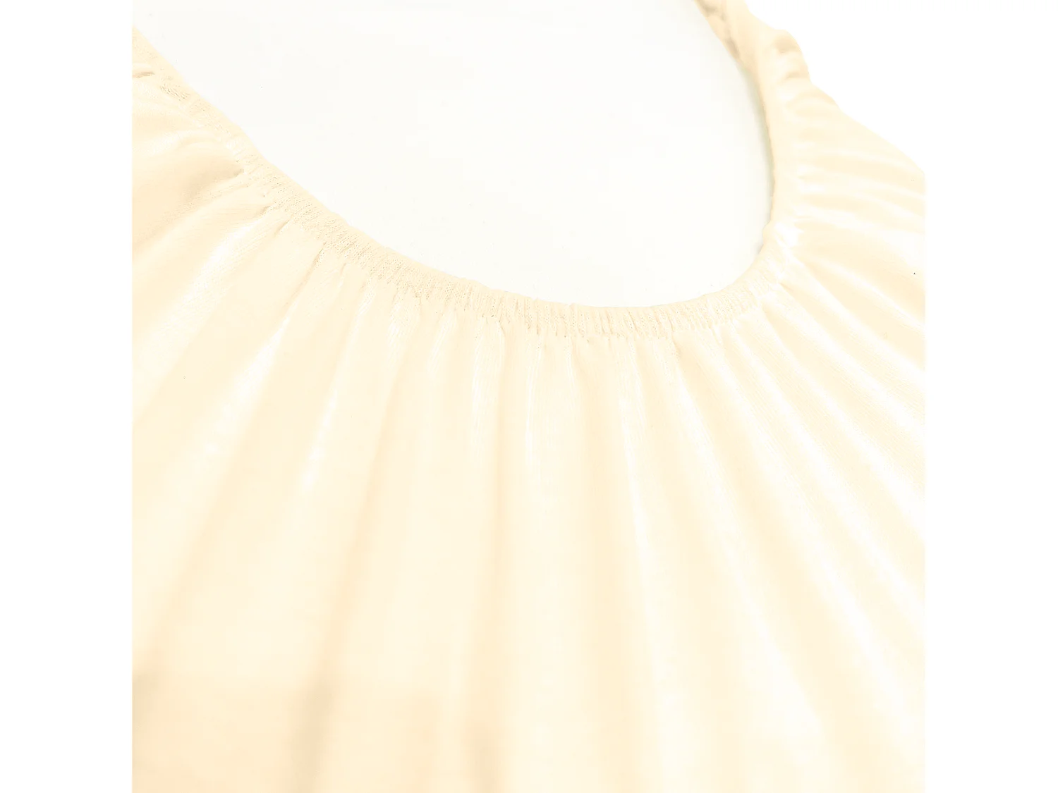 Sábana Ajustable de Algodón Ecológico 80x30cm para Moisés, Capazo o Cuna - Crema