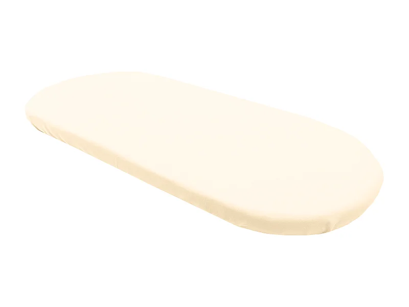 Lenzuolo trapuntato in cotone biologico 80x30cm per culla, navicella o lettino - Crema