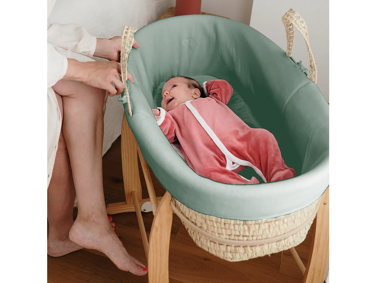 Drap Housse 80x30cm en Coton Bio pour Couffin, Nacelle ou Berceau Bébé