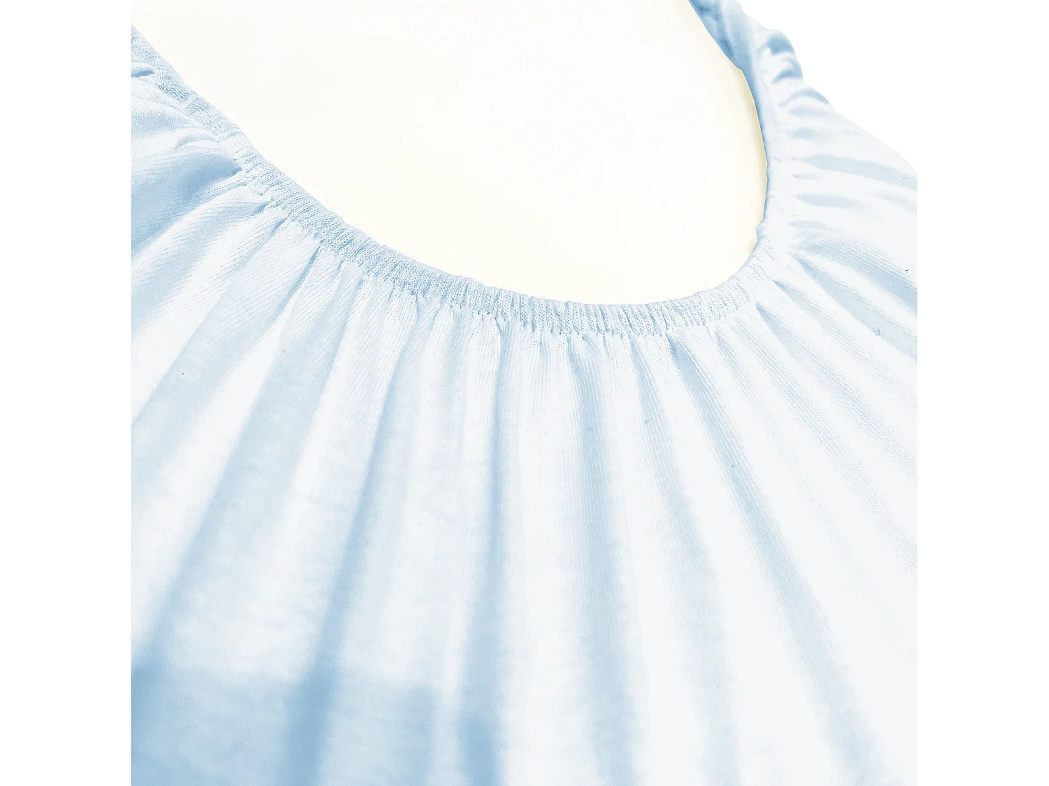 Sábana Ajustable de Algodón Ecológico 80x30cm para Moisés, Capazo o Cuna - Azur