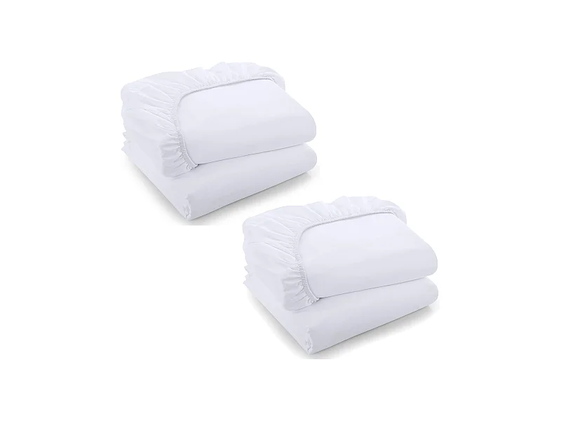 2er-Set Spannbettlaken 30x80cm für Babywanne, Kinderwagenaufsatz - Bio-Baumwolle