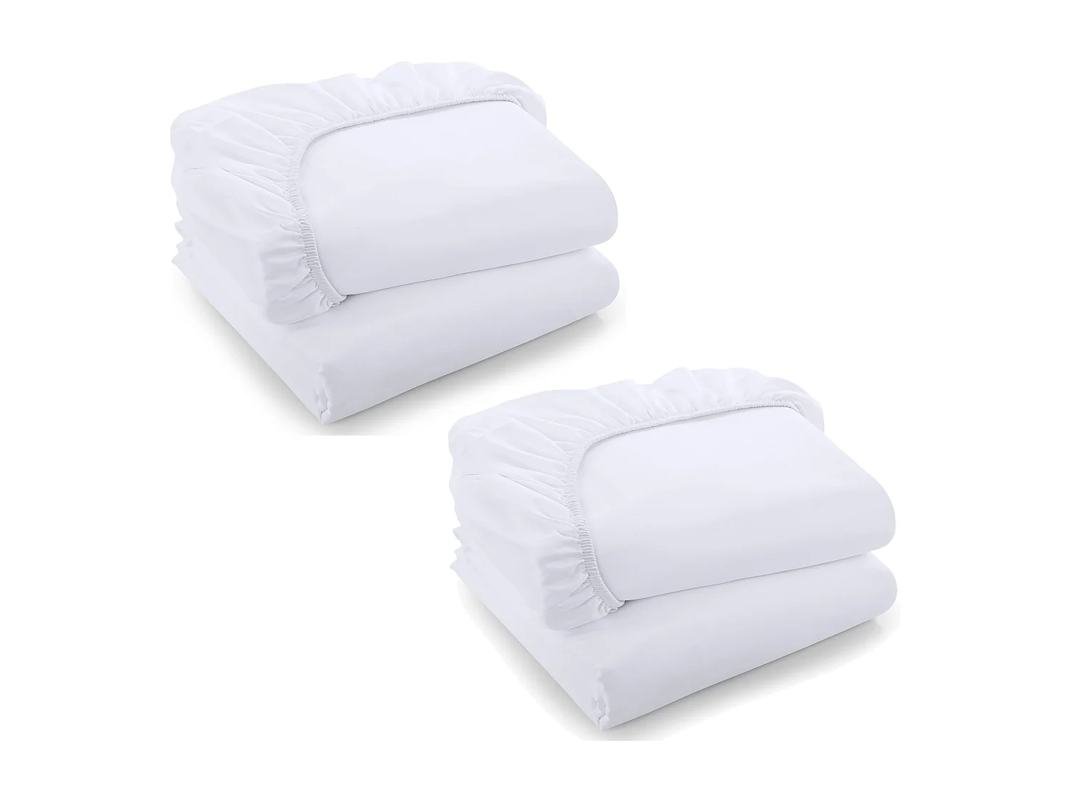 2er-Set Spannbettlaken 30x80cm für Babywanne, Kinderwagenaufsatz - Bio-Baumwolle