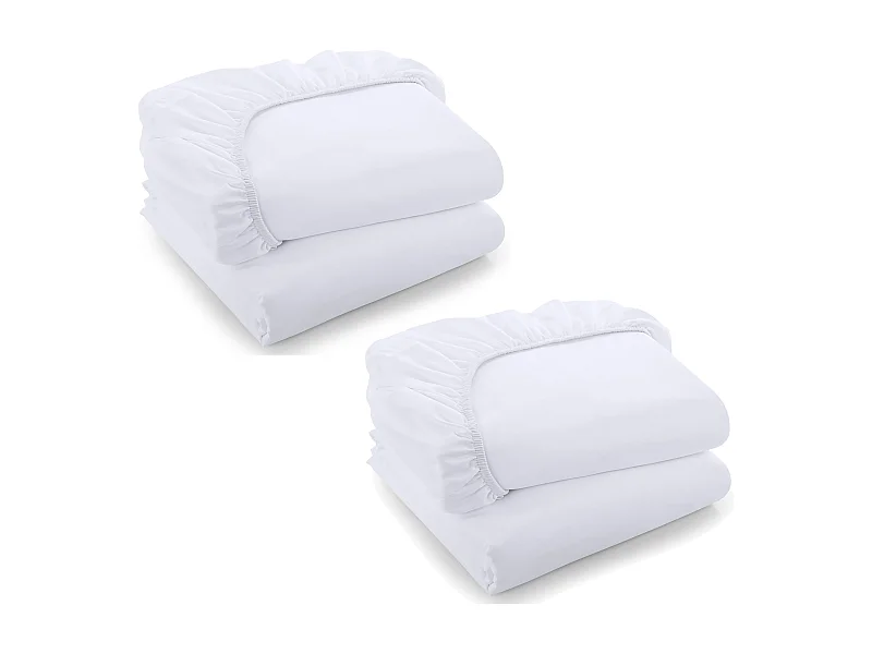 2er-Set Spannbettlaken 30x80cm für Babywanne, Kinderwagenaufsatz - Bio-Baumwolle