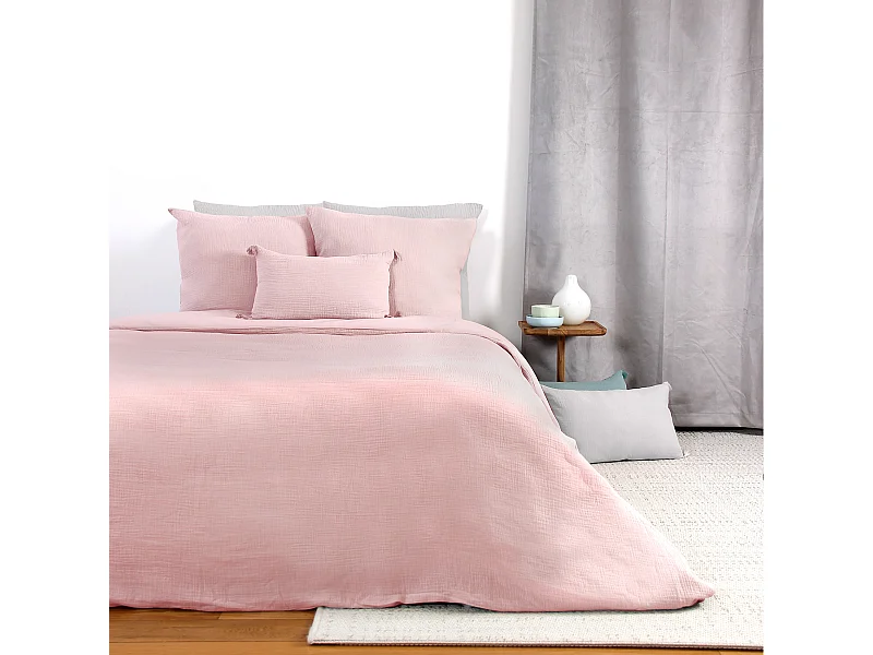 Juego de cama en doble gasa de algodón 140 x 200 cm