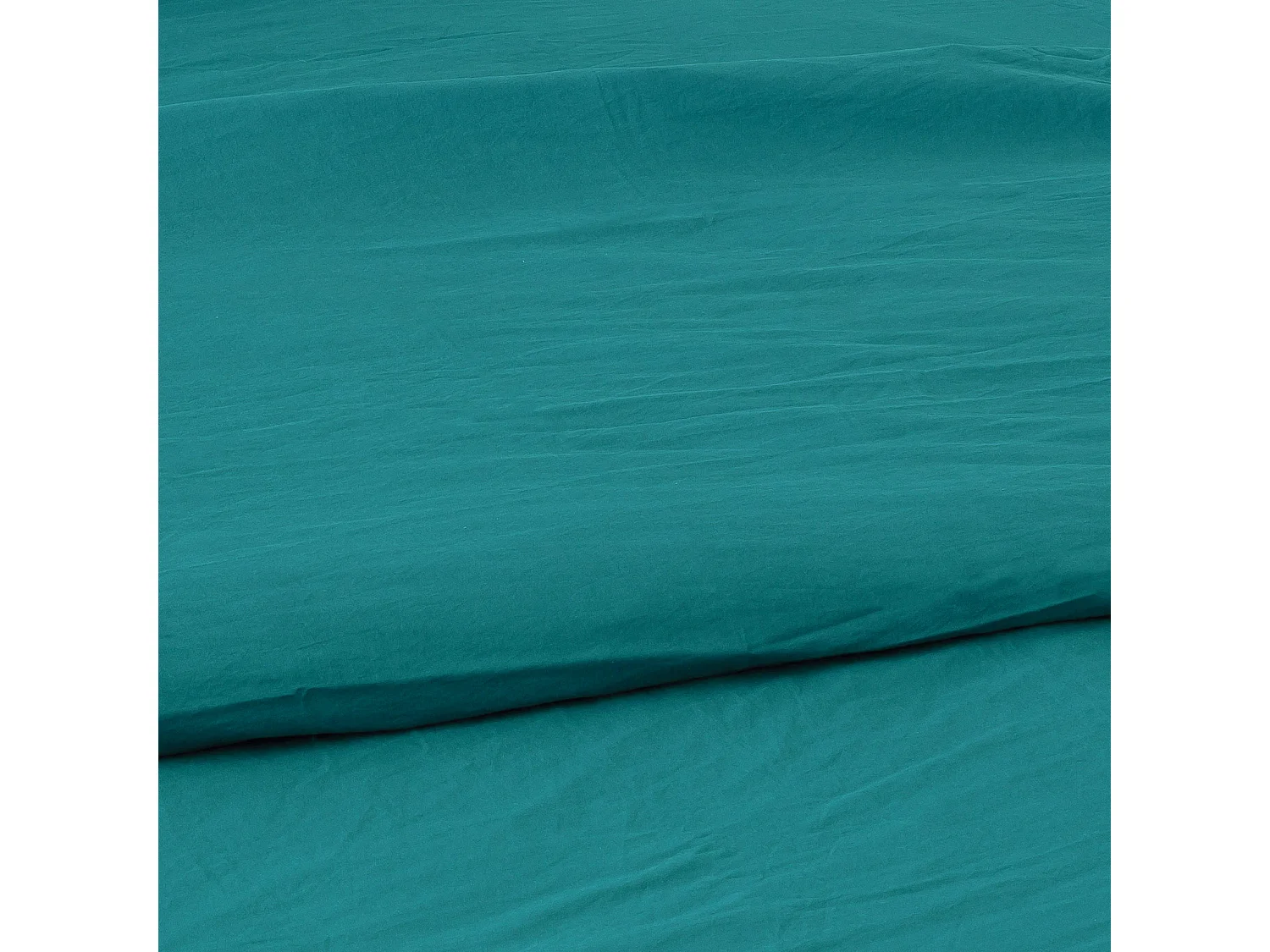 Unifarbenes Bettbezug-Set aus gewaschener Baumwolle 140 x 200 cm