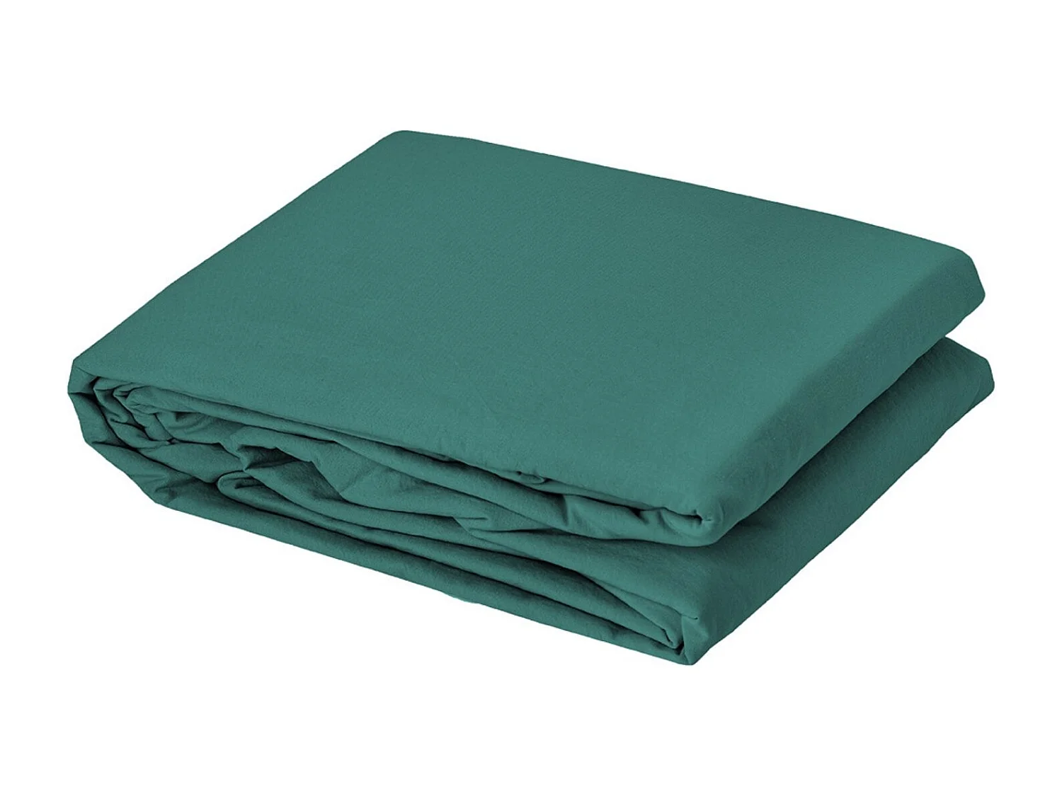 Unifarbenes Bettbezug-Set aus gewaschener Baumwolle 140 x 200 cm