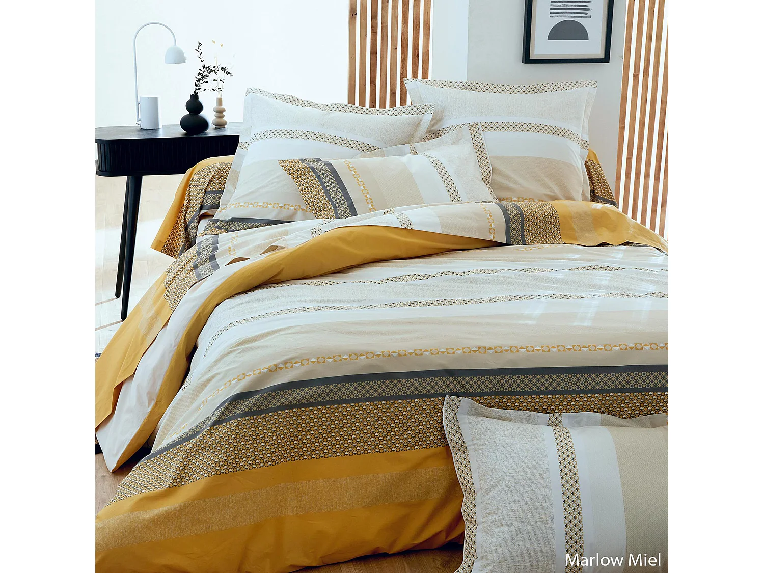 Housse de couette en percale de coton au style ethnique chic