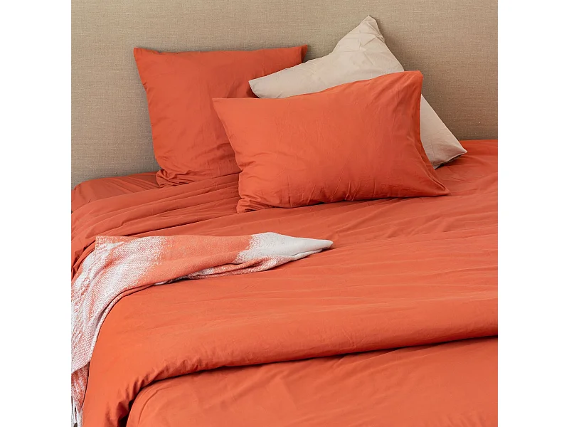 Housse de couette coton Lavé Oekotex