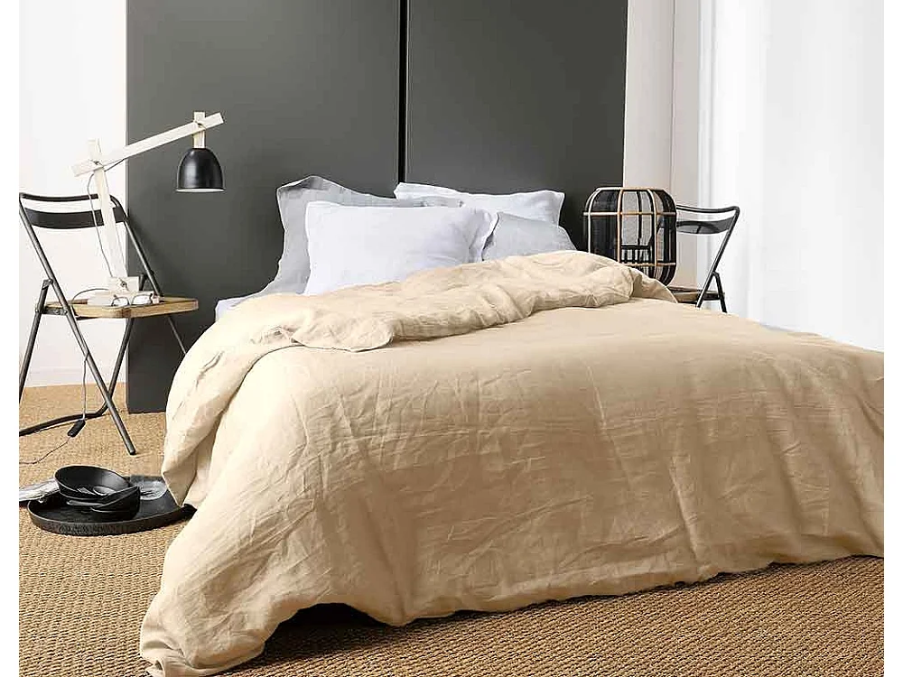 Housse de Couette Unie en Lin
