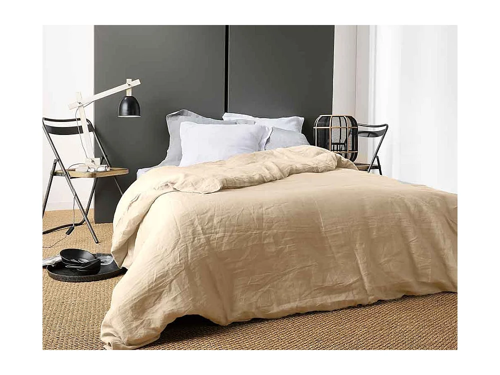 Housse de Couette Unie en Lin