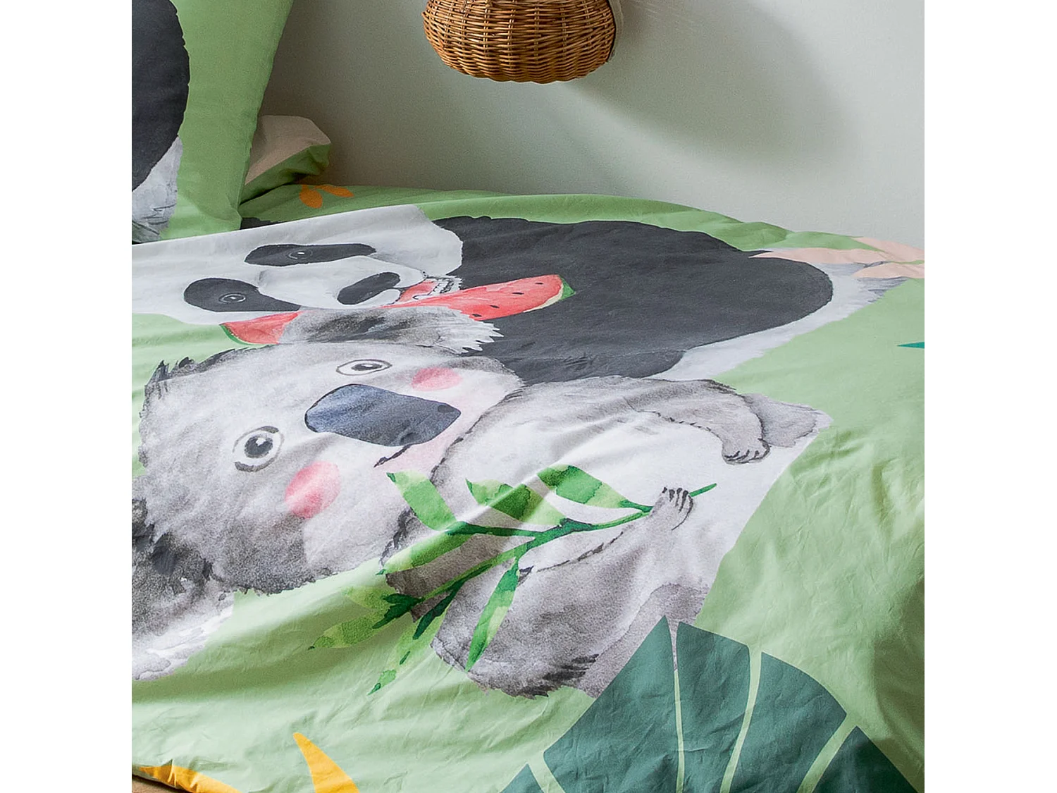 Funda nórdica de panda 140 x 200 cm