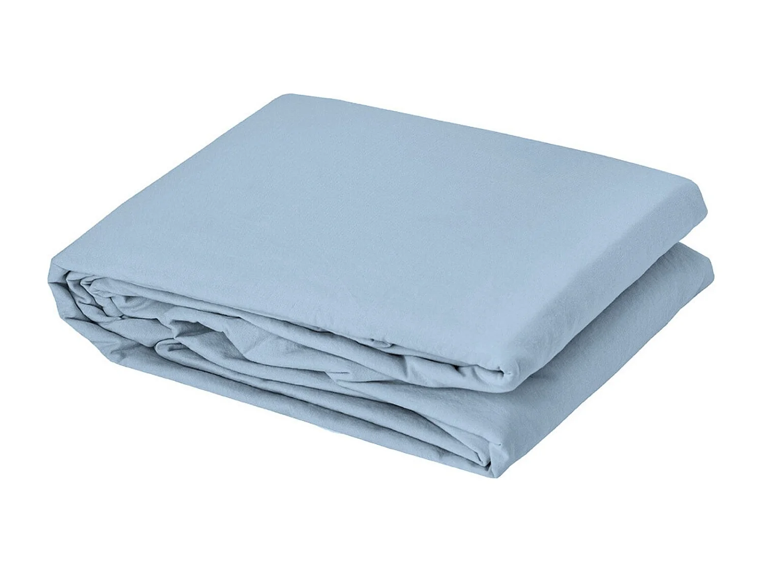 Unifarbenes Bettbezug-Set aus gewaschener Baumwolle 200 x 200 cm