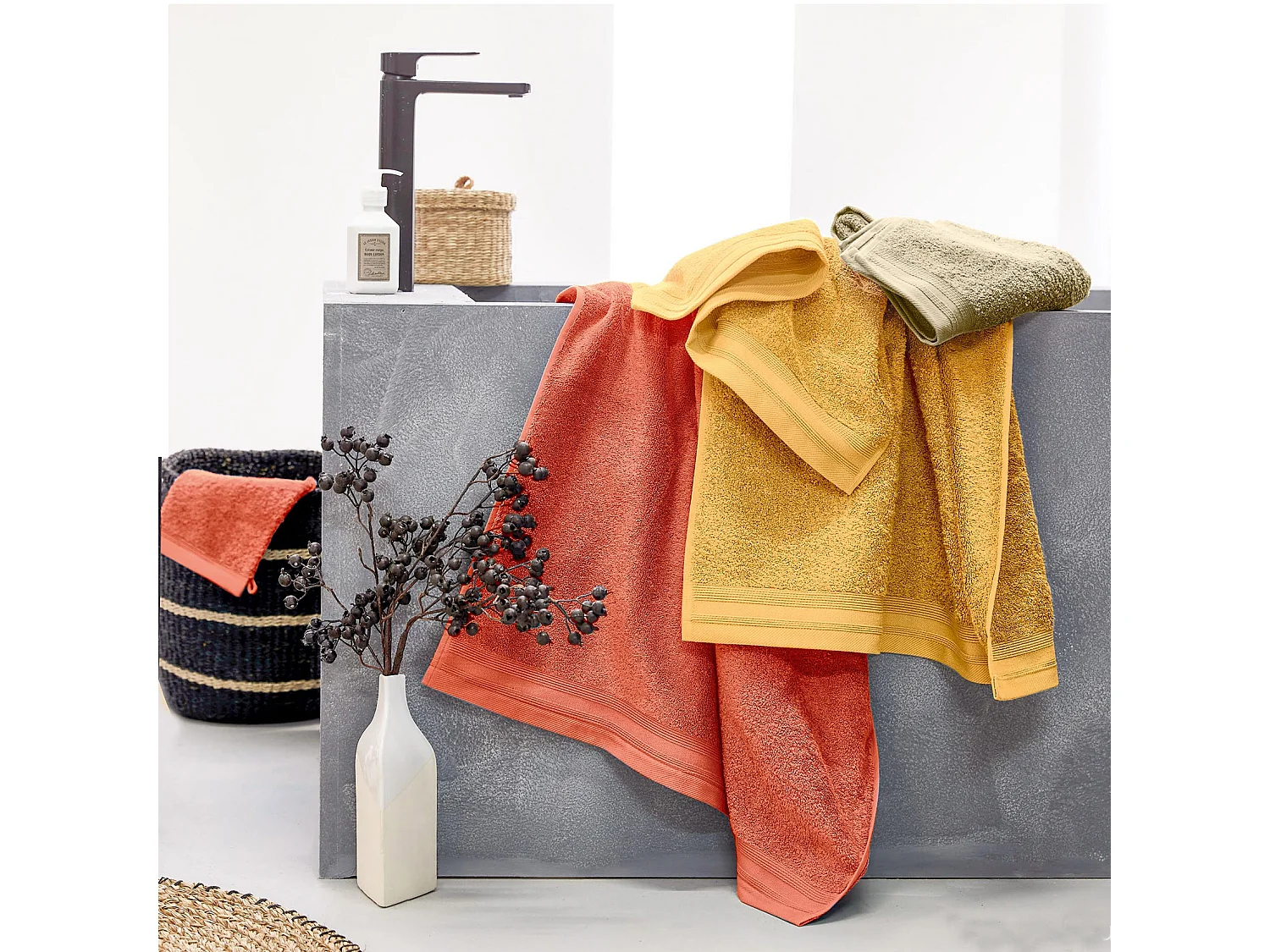 Lot de 6 gants de toilette en éponge