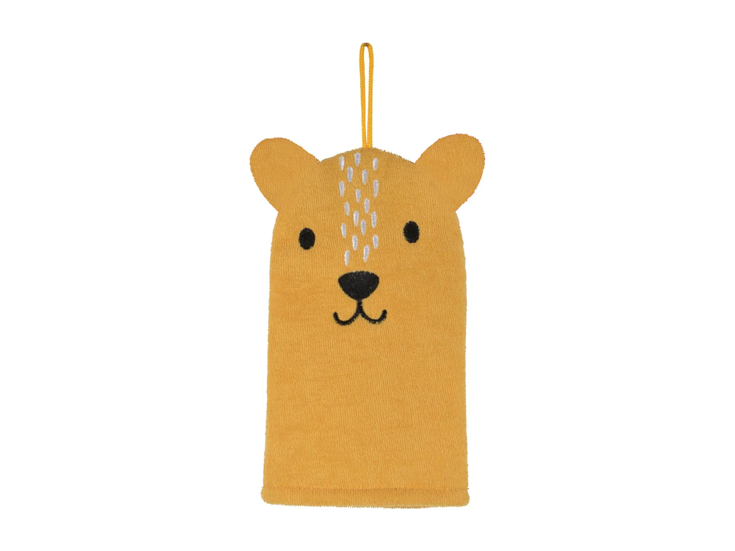 Gant de toilette marionnette léopard