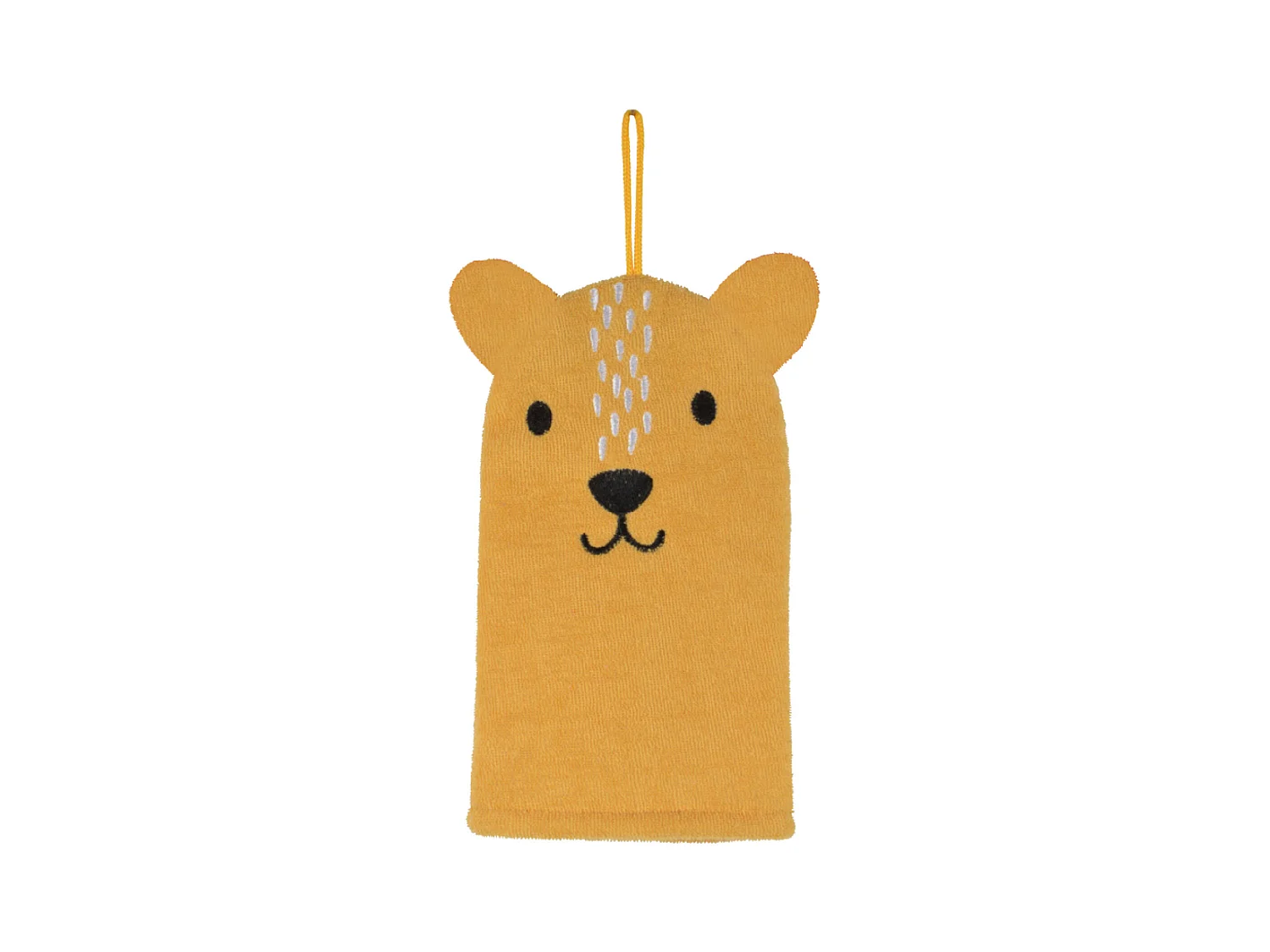 Gant de toilette marionnette léopard