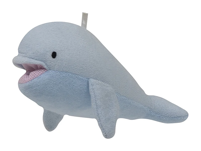 Gant de toilette en forme de beluga