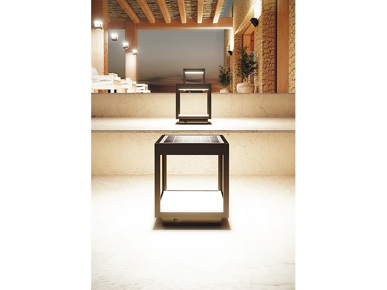 3,5 W batteriebetriebene LED-Solar-Visierlaterne, IP54, schwarz