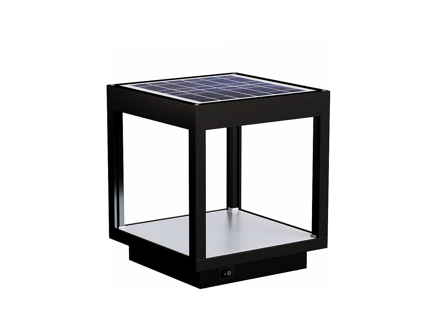 Lanterne solaire à visière LED alimentée par batterie 3,5 W, IP54 noire