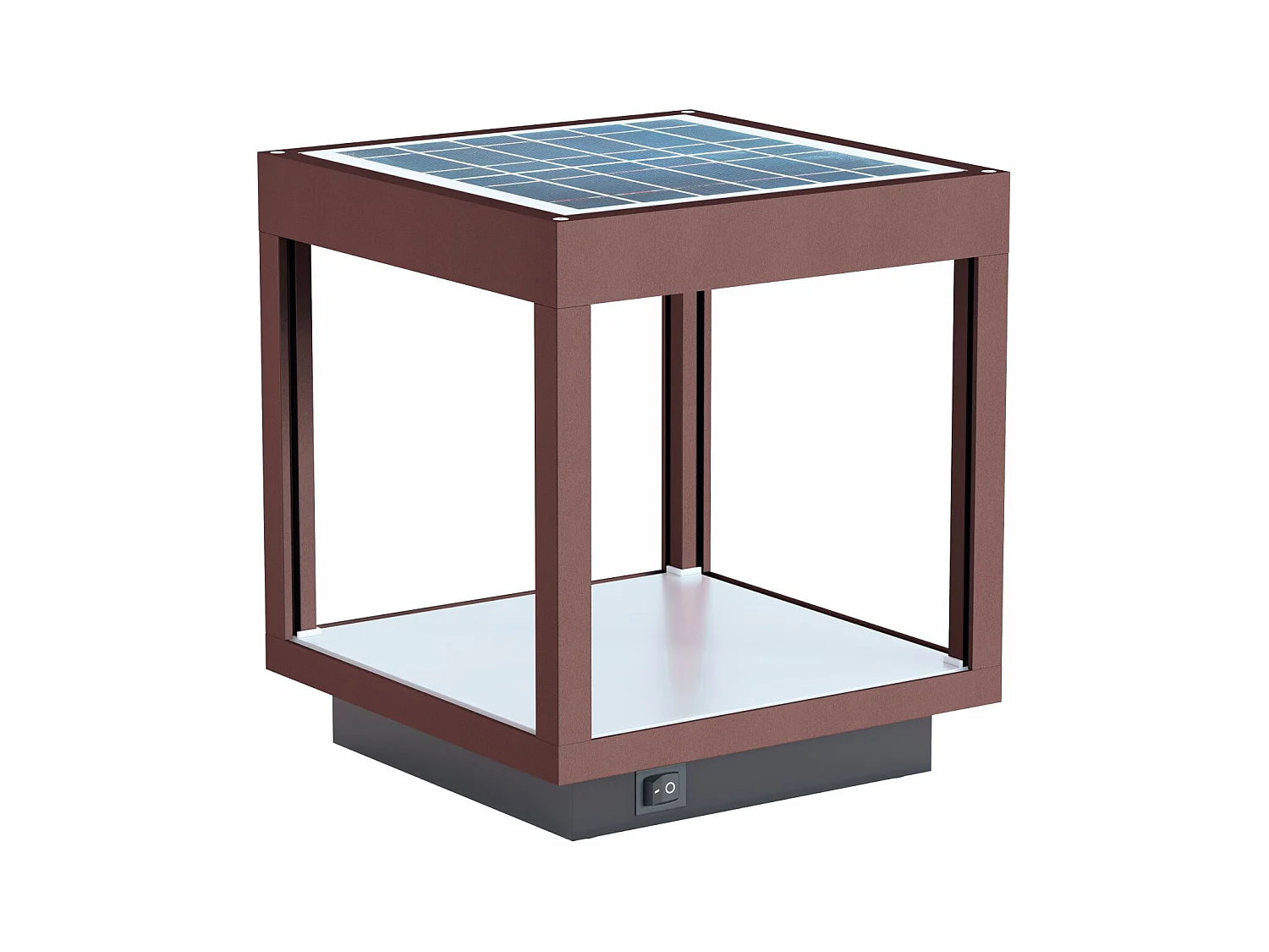 Lanterna Visor Solare a Led da 3,5w a batteria, IP54 Corten