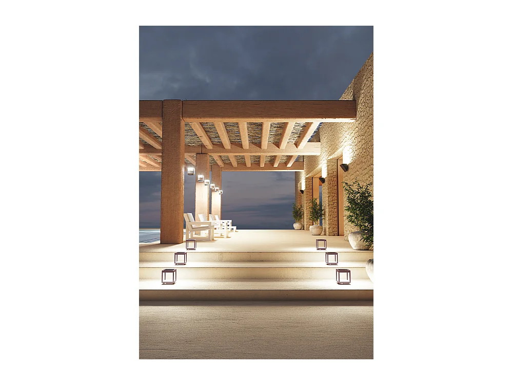 LED-zonnevizierlantaarn van 3,5 W op batterijen, IP54 wit