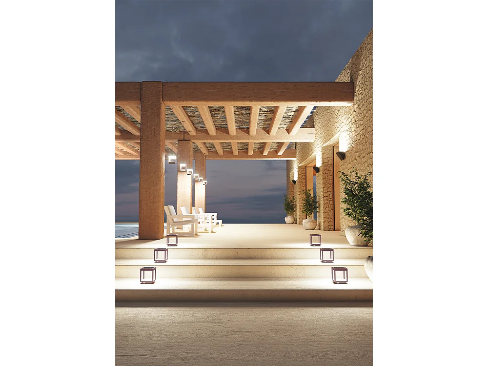 LED-zonnevizierlantaarn van 3,5 W op batterijen, IP54 wit