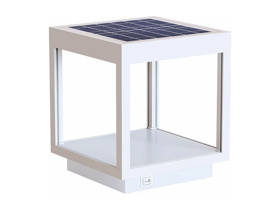Lanterne solaire à visière LED alimentée par batterie 3,5 W, IP54 blanche