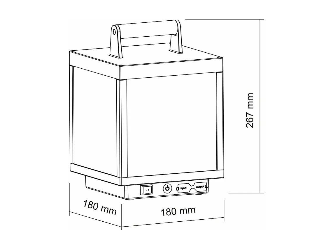 Lanterne solaire à visière LED alimentée par batterie 3,5 W, IP54 blanche