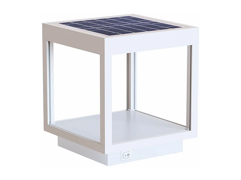Lanterna de viseira solar LED alimentada por bateria de 3,5 W, IP54 branca