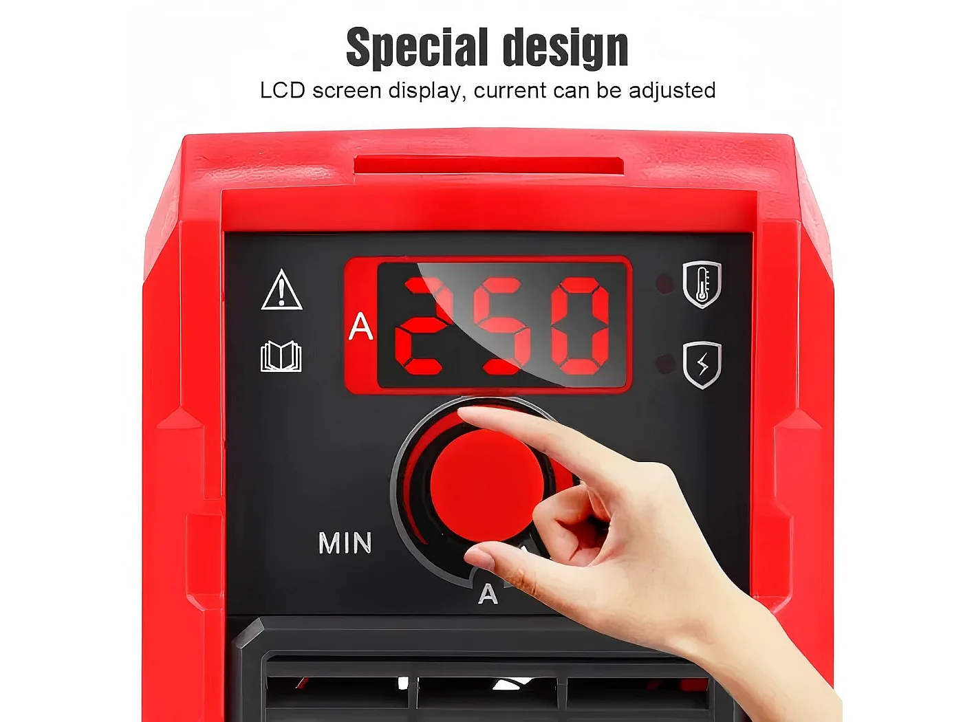 Machine à Soudage MMA-250A, Outil de soudage 220V, Mini Poste à Souder portable, avec masque et gants protecteurs, EU Plug, 21x10x16CM