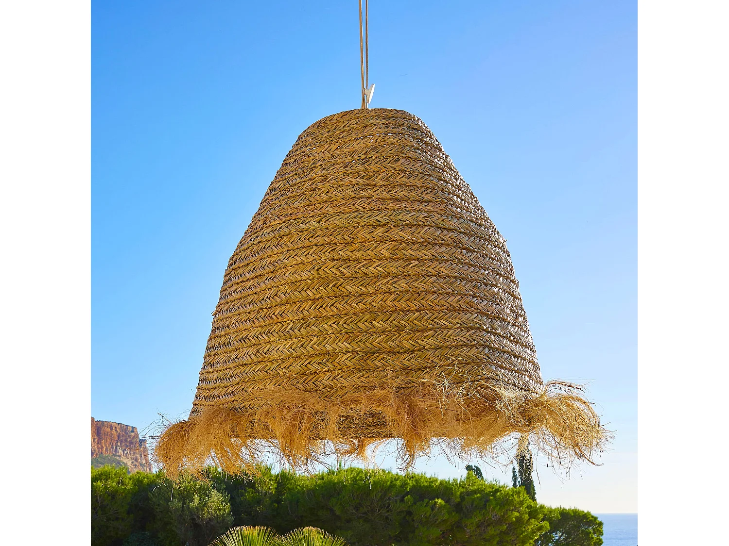 Abat-jour BIG ANAFI Beige Fibre naturelle D100 cm