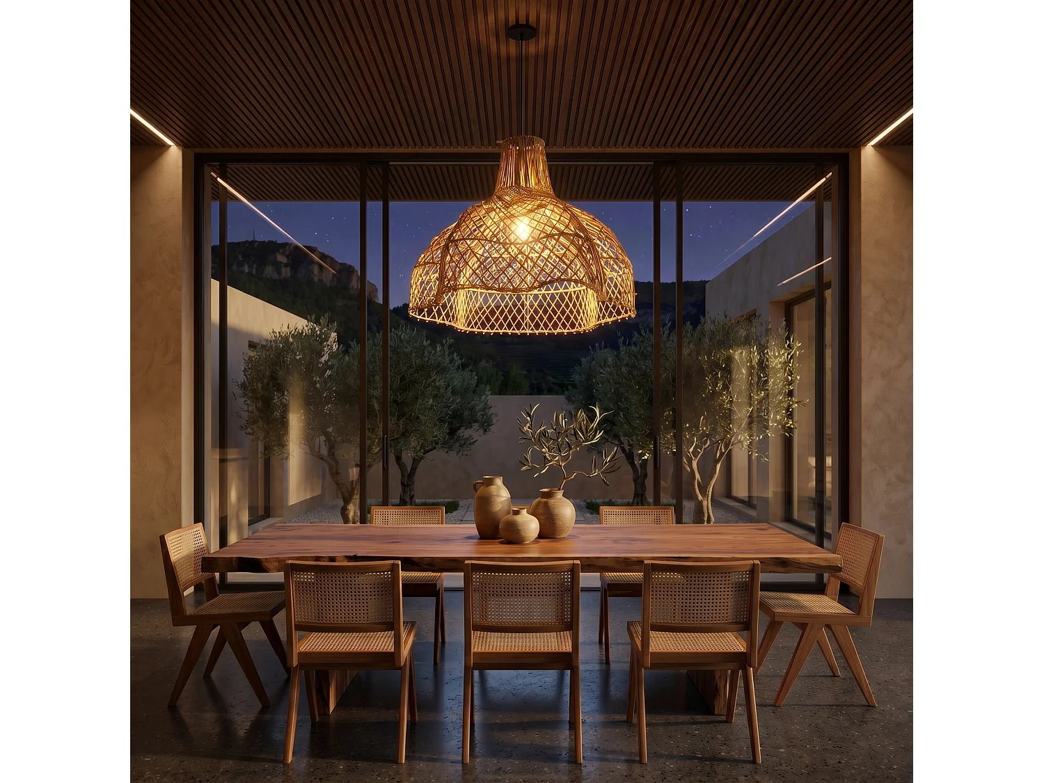 Abat jour naturel seul ARIA INDOOR H50cm