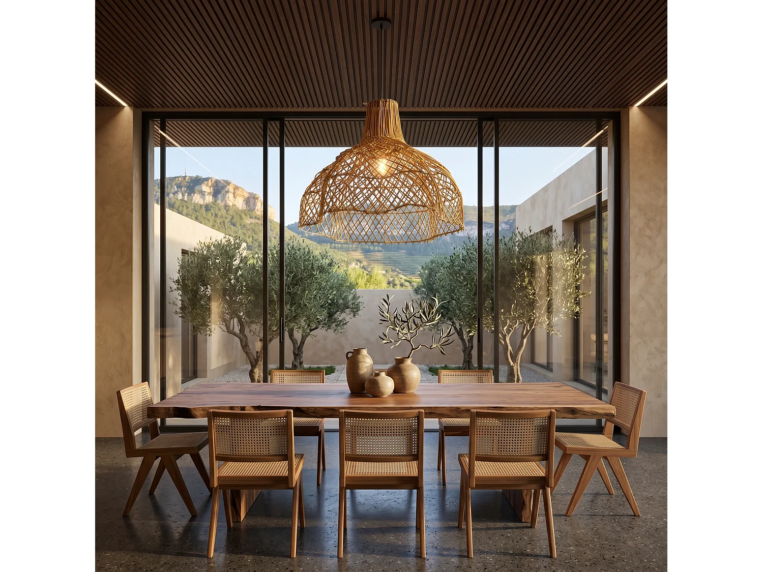 Abat jour naturel seul ARIA INDOOR H50cm