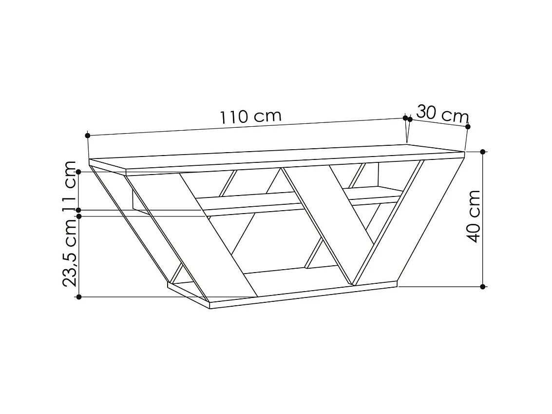Meuble TV en aggloméré Pipralla