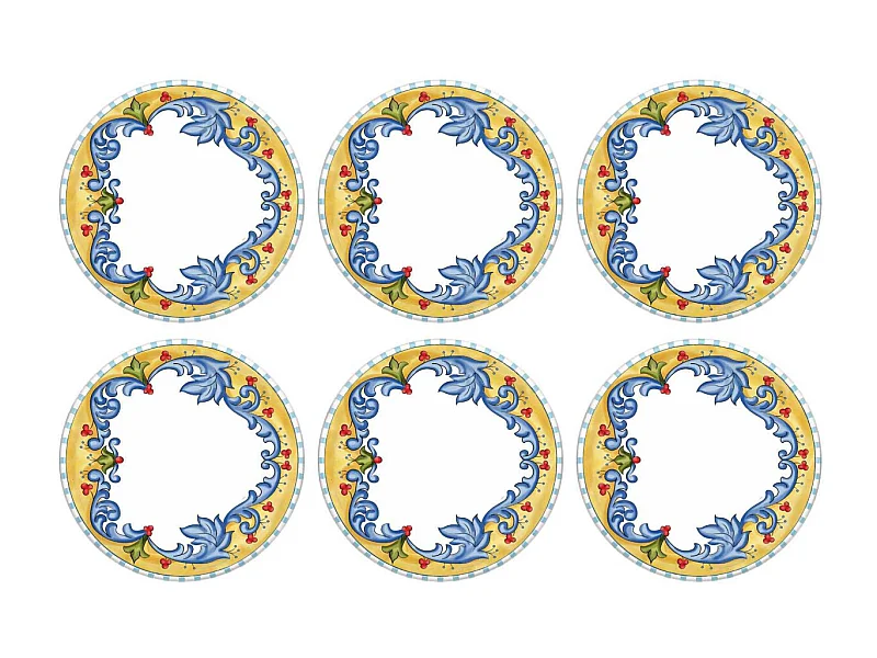 Assiettes en céramique Limoncello (Lot de 6) 26 cm