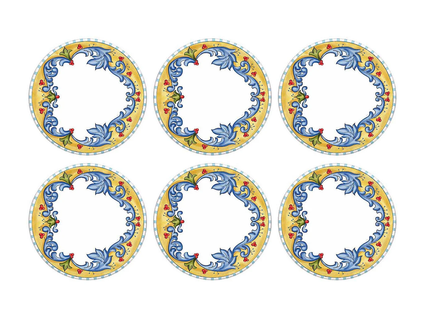 Assiettes en céramique Limoncello (Lot de 6) 26 cm