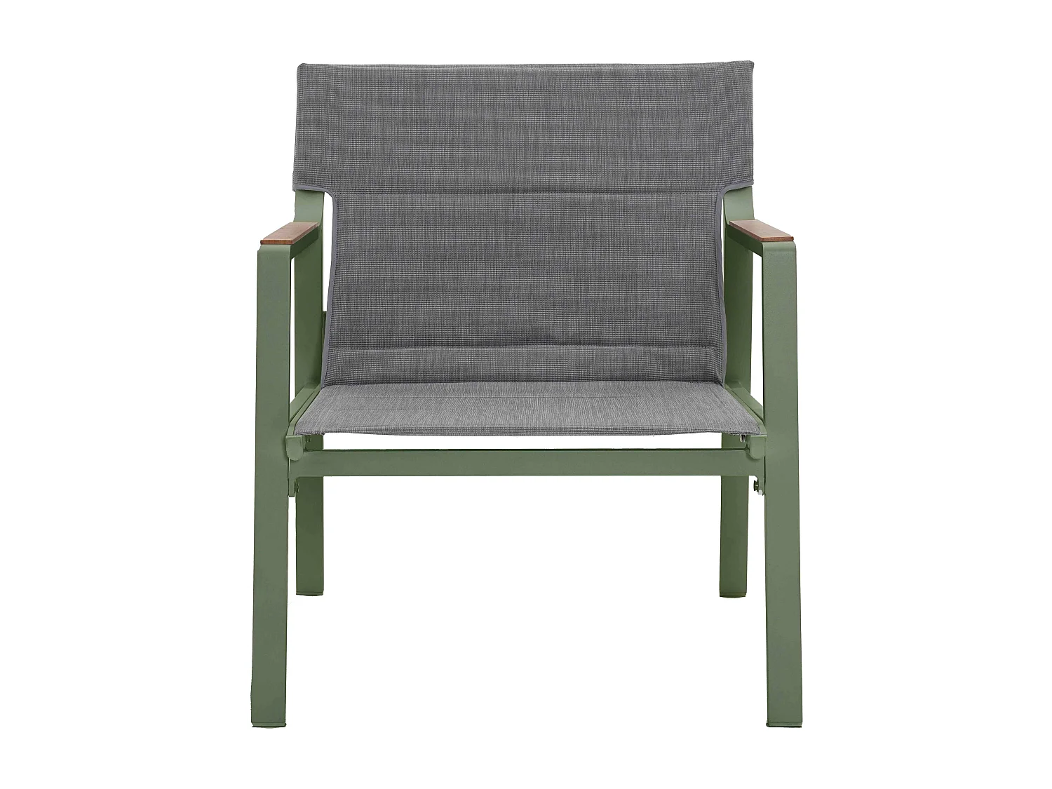 Salon de jardin 4 places en aluminium vert kaki